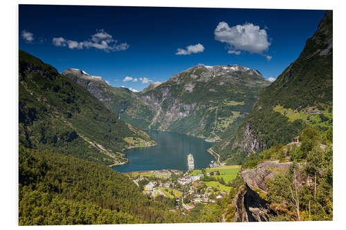 Foam board print Geirangerfjord, Norway