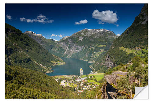 Sticker mural Fjord de Geiranger, Norvège