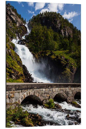 Aluminium print Låtefossen, Norway