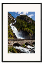 Gerahmter Kunstdruck Låtefossen, Norwegen