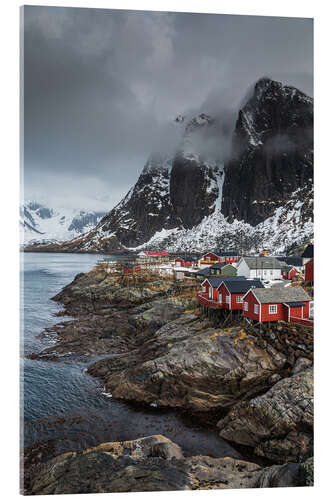 Tableau en verre acrylique Hamnoy aux Lofoten, Norvège