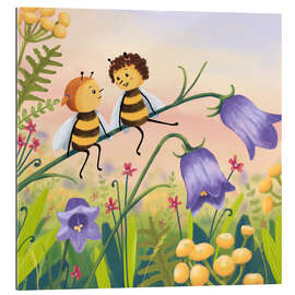 Gallery print Bees on flower