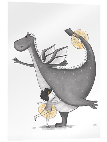 Acrylic print Ballet with a dragon