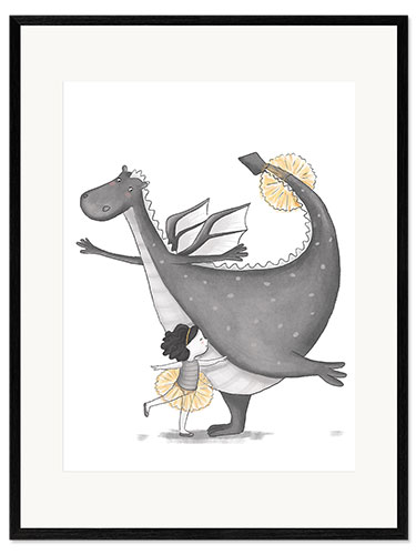 Framed art print Ballet with a dragon