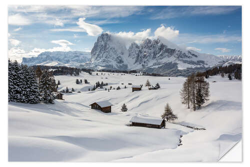 Wall sticker Winter on the Alpe di Siusi