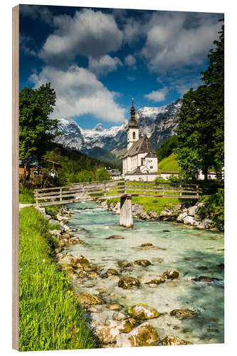 Wood print Ramsau near Berchtesgaden