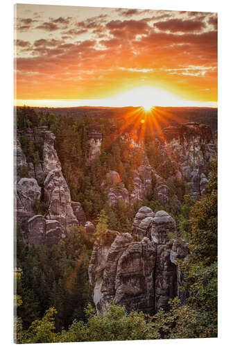 Akrylbilde Bastei at Sunrise II