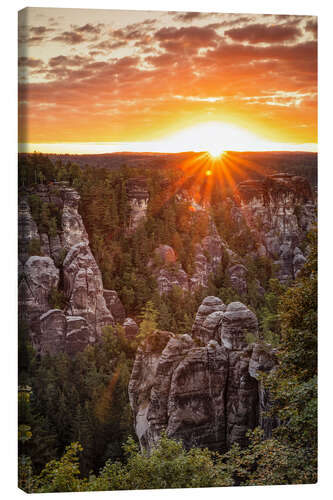 Lærredsbillede Bastei at Sunrise II