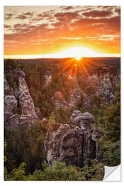 Wandsticker Bastei bei Sonnenaufgang II