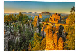 Foam board print Bastei Mount at Sunrise I