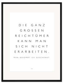 Gerahmter Kunstdruck Reichtümer