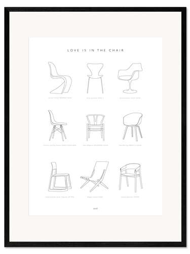 Plakat artystyczny premium w ramie Chair design classic