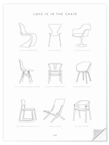 Naklejka na ścianę Chair design classic