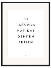 Gerahmter Kunstdruck Träumen, Denken