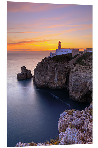 Foam board print Lighthouse of the Cabo de São Vicente