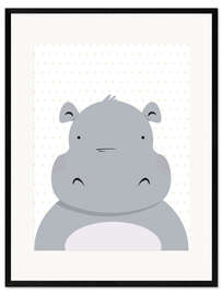 Plakat artystyczny premium w ramie Hippo