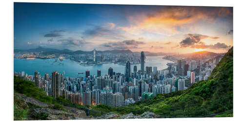 Quadro em PVC Amanhecer, hong kong, china