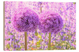 Puutaulu Purple Allium