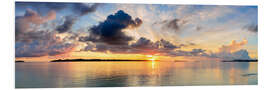 Foam board print Golden morning over the tropical sea