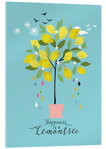 Acrylic print Happiness is a lemon tree (English)