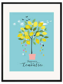 Gerahmter Kunstdruck Glück ist ein Zitronenbaum (englisch)
