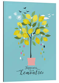 Magnettafel Glück ist ein Zitronenbaum (englisch)