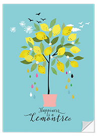 Naklejka na ścianę Happiness is a lemon tree (English)