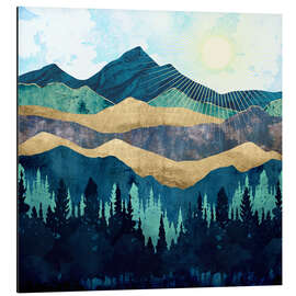 Magnettafel Blaue Wälder und Berge