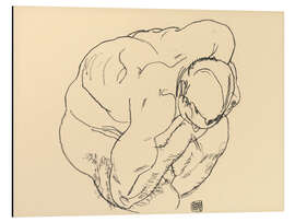 Magnettafel Hockender männlicher Akt