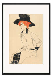 Gerahmter Kunstdruck Bildnis einer Frau