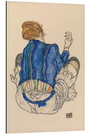 Magnettafel Rückenansicht einer sitzenden Frau