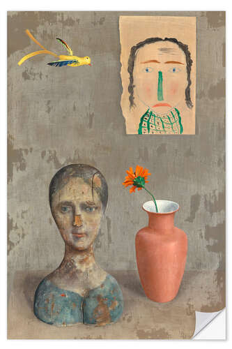 Muursticker Two heads