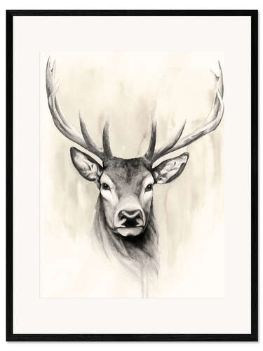 Impressão artística com moldura Animais Woodland I