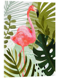 Akryylilasitaulu  Flamingo Forest II - Victoria Borges