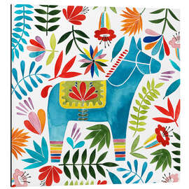 Magnettafel Blaues Dala-Pferd