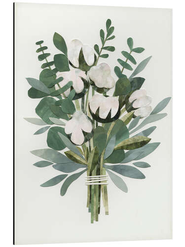 Aluminium print Paper Bouquet IV