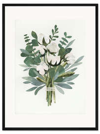 Gerahmter Kunstdruck Papierstrauß IV