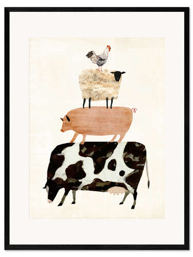 Framed art print Animals on the farm