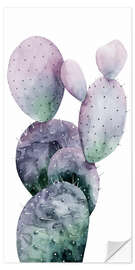 Naklejka na ścianę Violet cactus I