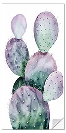 Naklejka na ścianę Violet cactus II