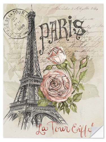 Wall sticker Paris and the Eiffel Tower