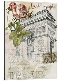 Magnettafel Paris und der Arc de Triomphe