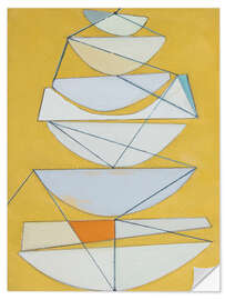 Selvklebende plakat Abstract sails II