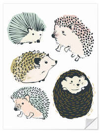 Wall sticker Cute hedgehogs I