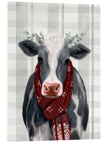 Acrylic print Christmas Cow II