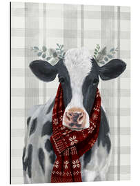 Magnettafel Weihnachtliche Kuh I