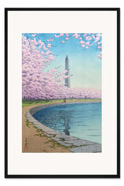 Gerahmter Kunstdruck Washingtoner Denkmal am Potomac River