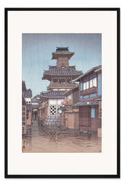 Gerahmter Kunstdruck Glockenturm in Okayama