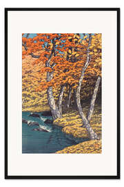 Gerahmter Kunstdruck Herbst bei Oirase