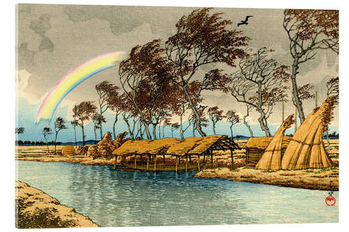 Akrylbillede Rainbow at Hatta in Kaga province